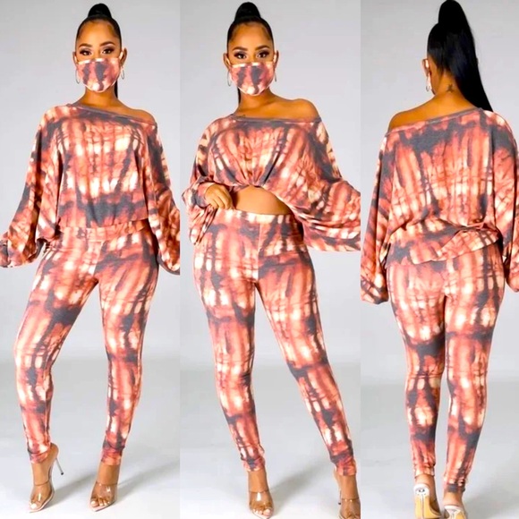 Other - 3pc. Tie Dye Set w/ mask